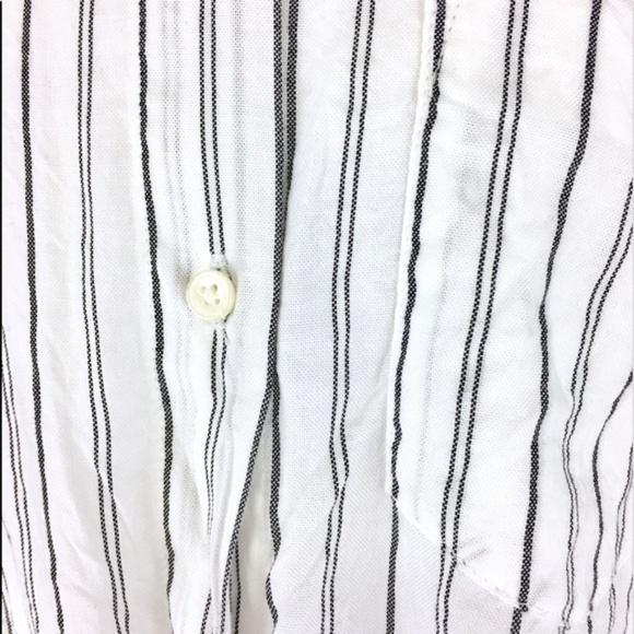 Madewell Darcy Stripe Tie Front Button Up Top - Picture 3 of 6
